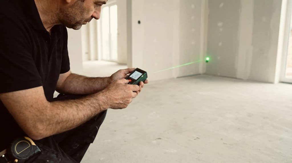 installer-is-measuring-room-size